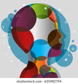 Colorful head icon
