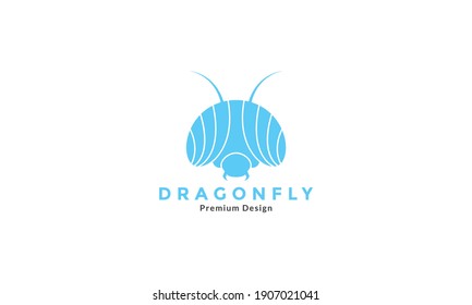 colorful head insect dragonfly logo symbol icon vector graphic design illustration