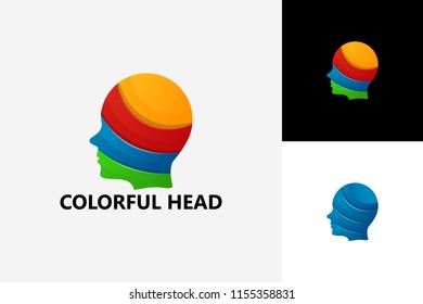 Colorful Head Logo Template Design Vector, Emblem, Design Concept, Creative Symbol, Icon