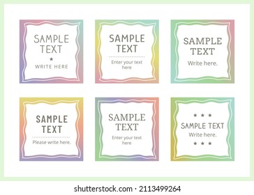 Colorful header frames. Vector design elements.