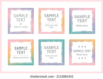 Colorful header frames. Vector design elements.