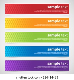 Colorful Headers with Diamond Pattern