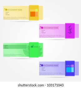 colorful headline set
