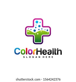 Colorful Health Logo Design Concept Vector. Health Logo Template. Icon Symbol. Illustration