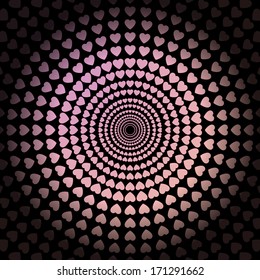 Colorful heart abstract background. Vector illustration. 