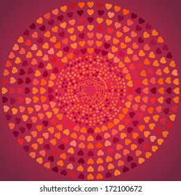 Colorful heart abstract background. Vector illustration. 