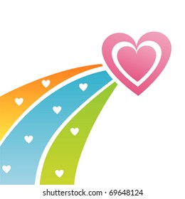 colorful heart background