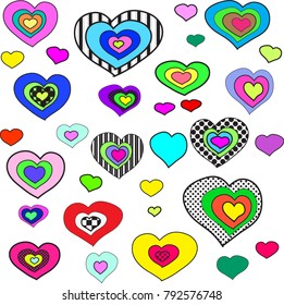 colorful heart background 