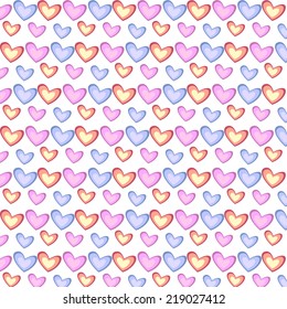 Colorful heart background Pattern 