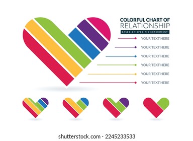 The Colorful Heart Chart. Isolated Vector Illustration.