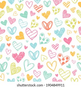 Colorful Heart doodles love