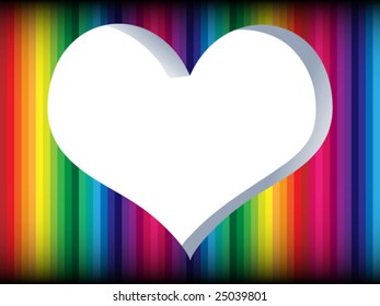 Colorful heart frame vector illustration