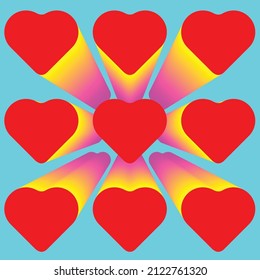 Colorful heart . Liquid gradient .Happy Valentine's Day Love background
. Vector