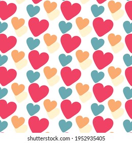 diseño de fondo de patrón de corazón colorido eps vectorial.10