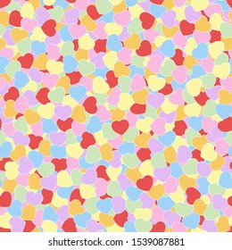 Colorful heart seamless pattern may use for gift Wrap, wallpaper, fabric on love day.