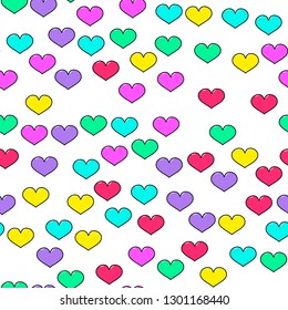 Colorido patrón sin fisuras en fondo blanco. Diseño de impresión de papel. Ilustración de vector retro abstracta. Tejidos, tejidos, envolturas a la moda. Decoración moderna del espacio.