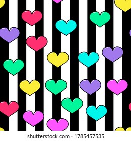 Colorido patrón sin fisuras en fondo blanco. Diseño de impresión de papel. Ilustración de vector retro abstracta. Tejidos, tejidos, envolturas a la moda. Decoración moderna del espacio.
