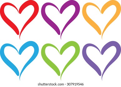 colorful heart shape design