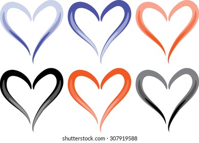 colorful heart shape design