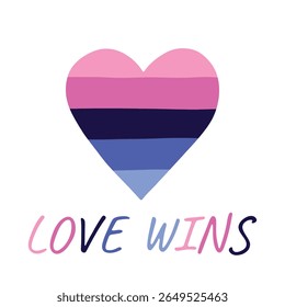 Forma de coração colorido Bandeira do orgulho Omnisexual Feliz dia do orgulho LGBTQIA comunidade Orgulho Mês do Orgulho Desenho à mão desenhado doodle para cartazes, adesivos, logotipo, cartões