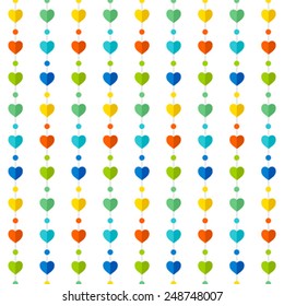 colorful heart shape pattern design background vector 