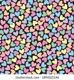 Patrón de forma de corazón colorido para el envoltorio de regalo valentino