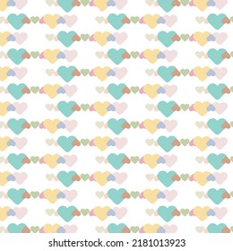 colorful heart shaped abstract background Alternately placed with a small heart.Commonly used as a background for Valentine's weddings,fabric patterns,shirt,table covers,book cover,diy,gift wrap,vase.