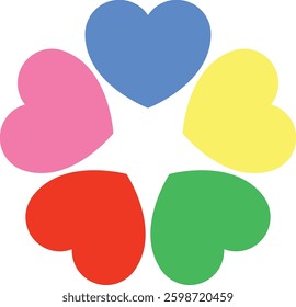  Colorful Heart Symbol Design Illustration