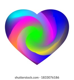 Colorful heart symbol. Vector EPS 10. 