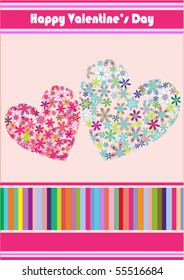 Colorful Heart Valentine's Card