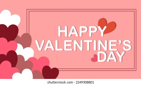 Colorful heart valentines day design background 