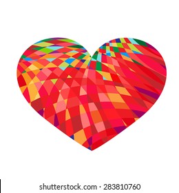 the colorful heart vector