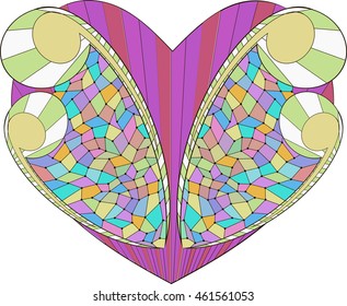 Colorful heart in vector