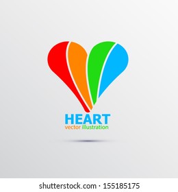Colorful heart vector design