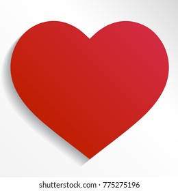 Colorful heart vector graphic template illustration isolated on white background. Love symbol. Valentines Day