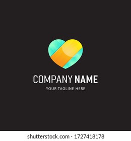 Colorful Hearth Logo Design vector Illustration 
