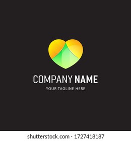 Colorful Hearth Logo Design vector Illustration 