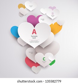 Colorful hearts
