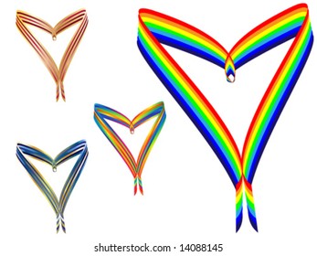 Colorful hearts