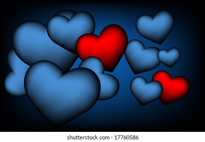 colorful hearts