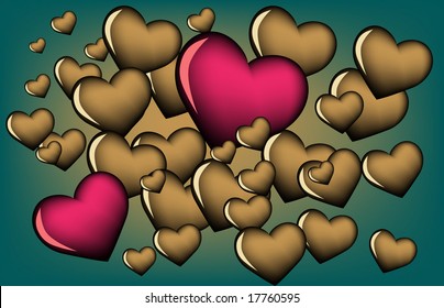 colorful hearts