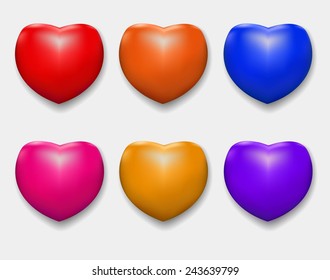 Colorful hearts