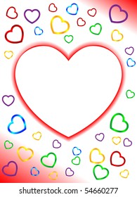 colorful hearts