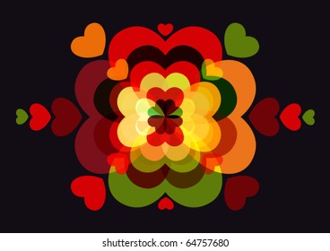 colorful hearts
