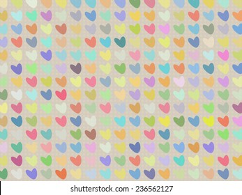 Colorful Hearts Background