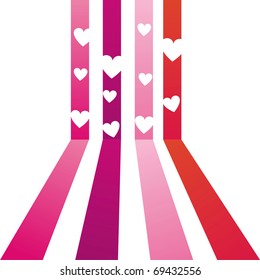 colorful hearts background
