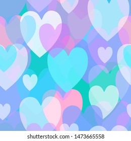 Colorful hearts background. Vector illustration