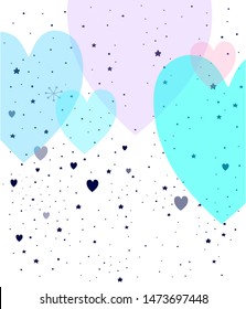 Colorful hearts background. Vector illustration