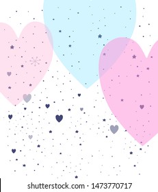 Colorful hearts background. Vector illustration