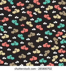 Colorful Hearts Background Vector Illustration